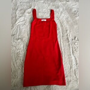 Babaton Aritzia red mini dress